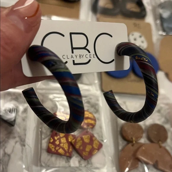 Colorful Homemade Clay Earrings Set Bundle (12pairs) - Picture 14 of 14